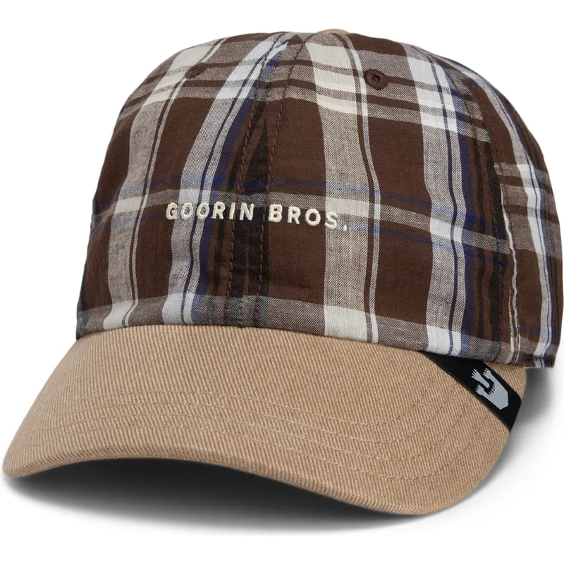 lippikset-kaareva-ruskea-snapback-goorin-bros-curved-brim-ask-your-mother-papa-cap-madras-the-farm-brown-cap-the-farm-goorin-bro