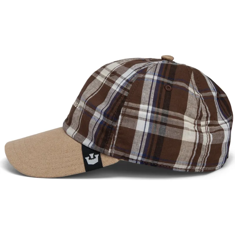 lippikset-kaareva-ruskea-snapback-goorin-bros-curved-brim-ask-your-mother-papa-cap-madras-the-farm-brown-cap-the-farm-goorin-bro