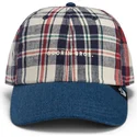 cap-kaareva-navy-blue-snapback-goorin-bros-curved-brim-raised-in-a-barn-papa-cap-madras-the-farm-navy-blue-and-red-cap-the-farm-