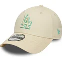 lippikset-kaareva-beige-saadettava-nauha-9forty-team-outline-los-angeles-dodgers-mlb-new-era