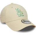 lippikset-kaareva-beige-saadettava-nauha-9forty-team-outline-los-angeles-dodgers-mlb-new-era