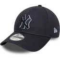 lippikset-kaareva-laivastonsininen-saadettava-nauha-9forty-team-outline-new-york-yankees-mlb-new-era