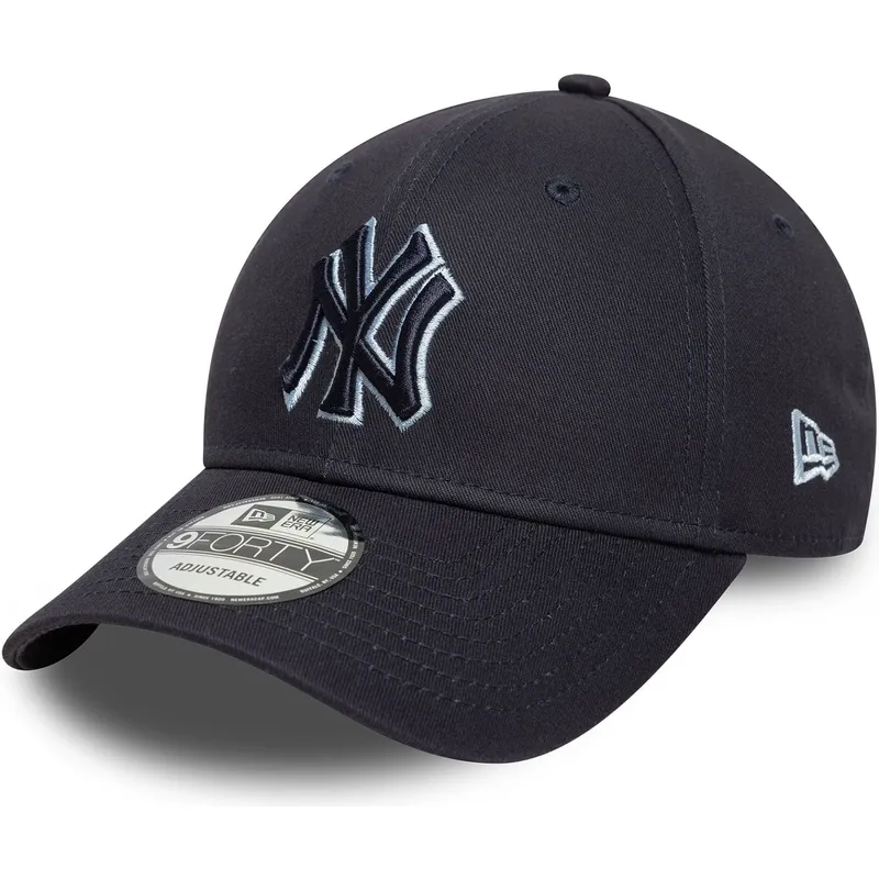 lippikset-kaareva-laivastonsininen-saadettava-nauha-9forty-team-outline-new-york-yankees-mlb-new-era