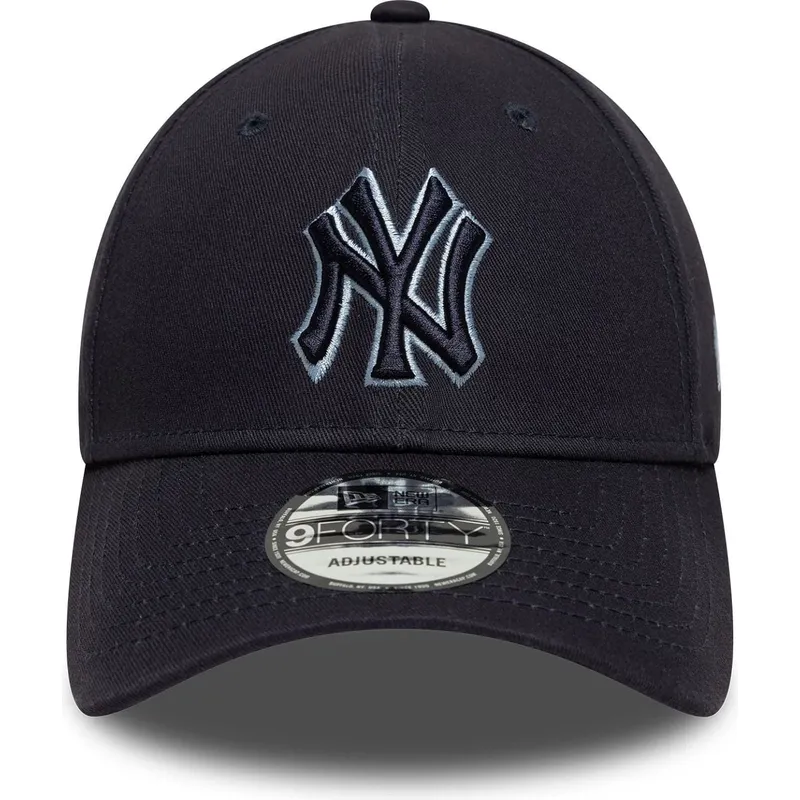 lippikset-kaareva-laivastonsininen-saadettava-nauha-9forty-team-outline-new-york-yankees-mlb-new-era