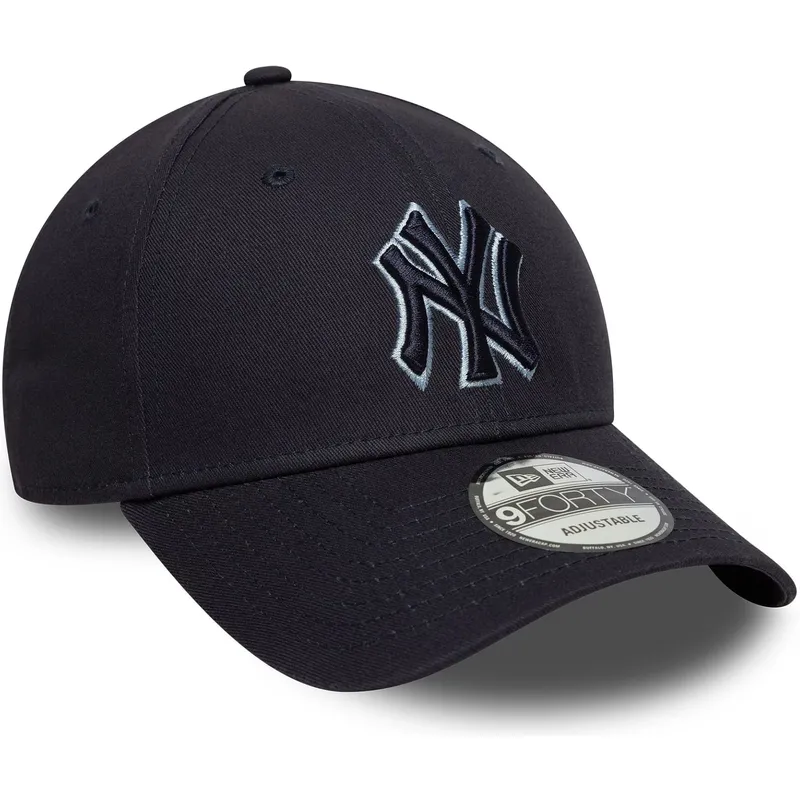 lippikset-kaareva-laivastonsininen-saadettava-nauha-9forty-team-outline-new-york-yankees-mlb-new-era