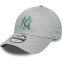 new-era-curved-brim-grey-logo-9forty-team-outline-new-york-yankees-mlb-grey-adjustable-cap