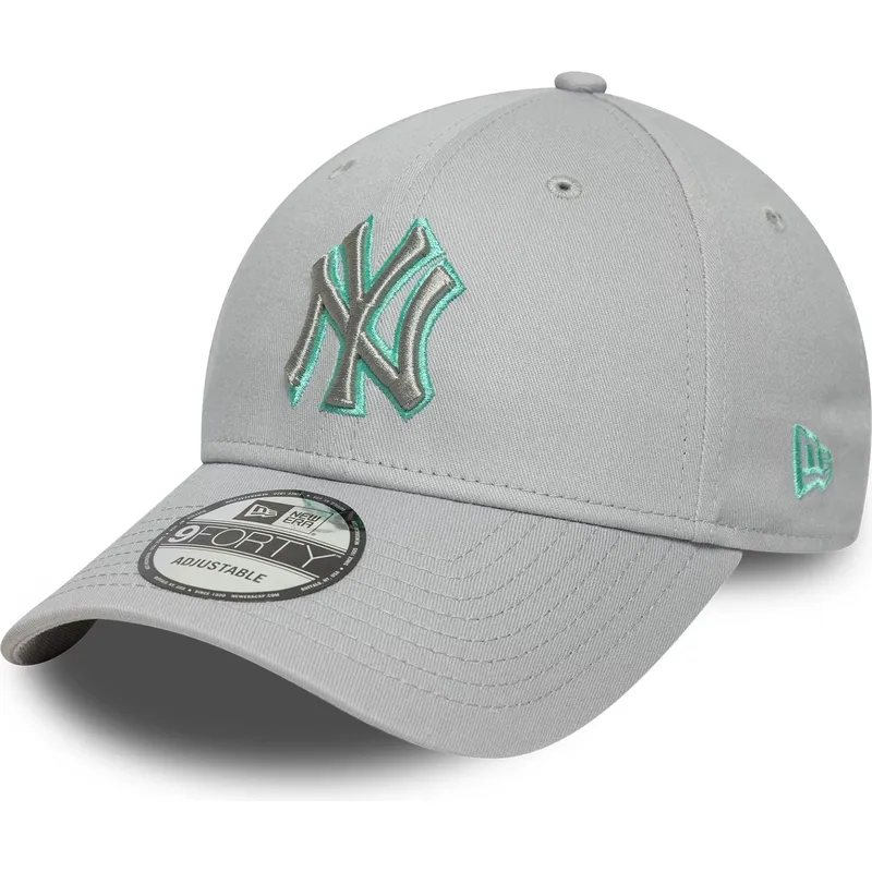 lippikset-kaareva-harmaa-saadettava-nauha-9forty-team-outline-new-york-yankees-mlb-new-era
