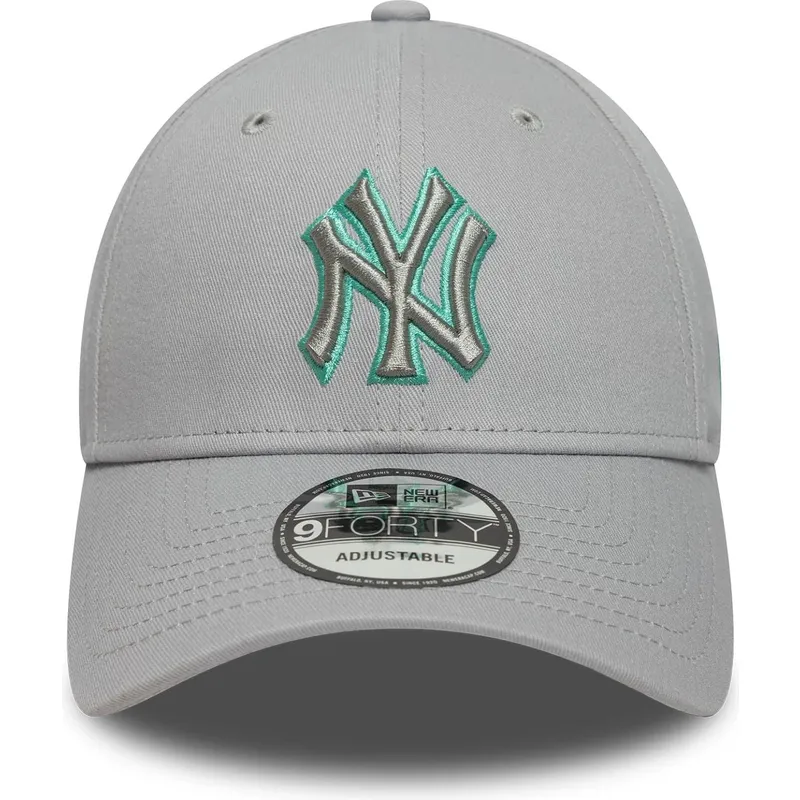 lippikset-kaareva-harmaa-saadettava-nauha-9forty-team-outline-new-york-yankees-mlb-new-era