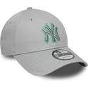 new-era-curved-brim-grey-logo-9forty-team-outline-new-york-yankees-mlb-grey-adjustable-cap