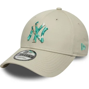 Cap kaareva beige adjustable strap 9FORTY Seasonal Infill New York Yankees MLB New Era