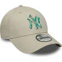 cap-kaareva-beige-adjustable-strap-9forty-seasonal-infill-new-york-yankees-mlb-new-era
