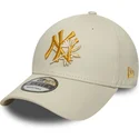 lippikset-kaareva-beige-saadettava-nauha-9forty-floral-icon-new-york-yankees-mlb-new-era