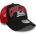 lippikset-kaareva-rekka-musta-snapback-e-frame-script-chicago-bulls-nba-new-era