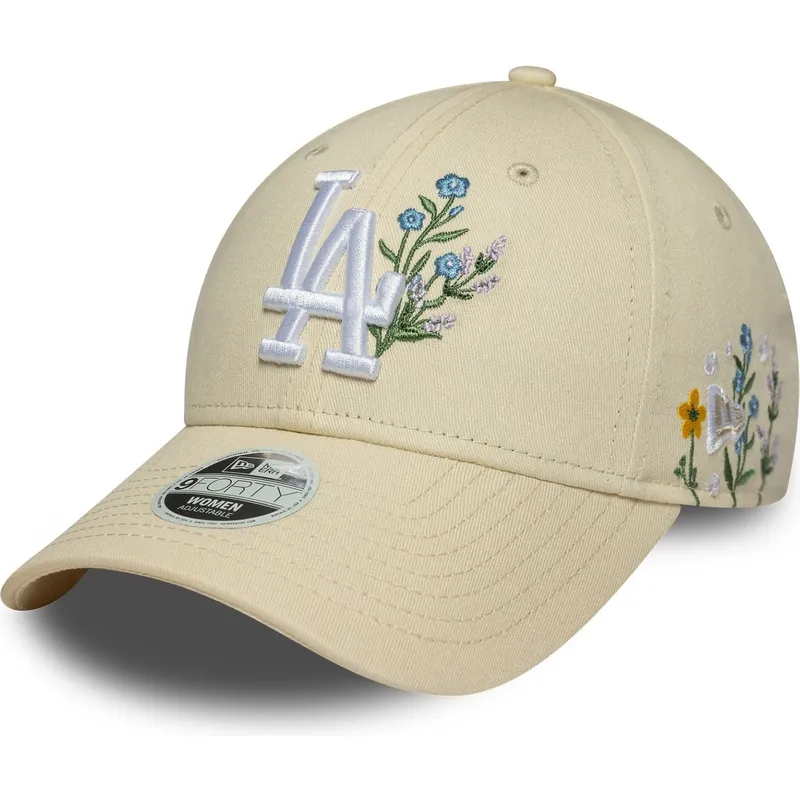lippikset-kaareva-beige-saadettava-nauha-9forty-floral-icon-los-angeles-dodgers-mlb-new-era