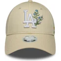 lippikset-kaareva-beige-saadettava-nauha-9forty-floral-icon-los-angeles-dodgers-mlb-new-era