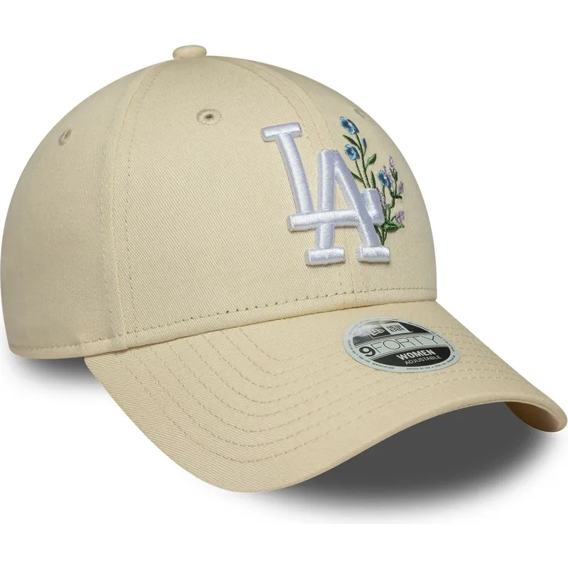 lippikset-kaareva-beige-saadettava-nauha-9forty-floral-icon-los-angeles-dodgers-mlb-new-era