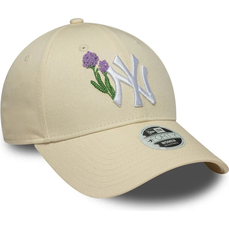 lippikset-kaareva-beige-saadettava-nauha-9forty-beaded-new-york-yankees-mlb-new-era