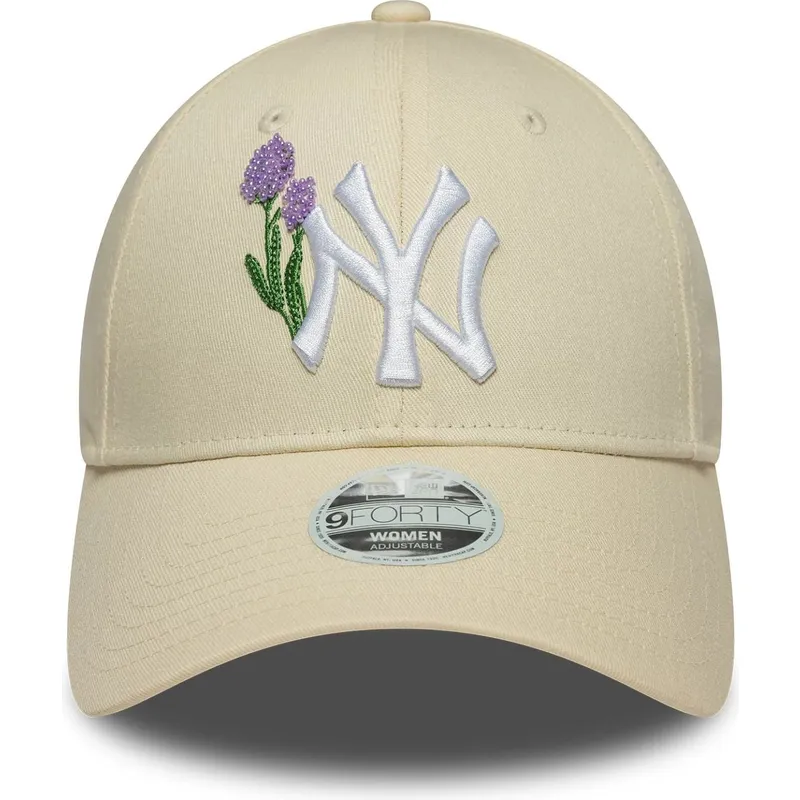 lippikset-kaareva-beige-saadettava-nauha-9forty-beaded-new-york-yankees-mlb-new-era