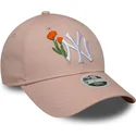 lippikset-kaareva-vaaleanpunainen-saadettava-nauha-9forty-beaded-new-york-yankees-mlb-new-era