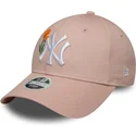 lippikset-kaareva-vaaleanpunainen-saadettava-nauha-9forty-beaded-new-york-yankees-mlb-new-era