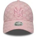 lippikset-kaareva-vaaleanpunainen-saadettava-nauha-9forty-floral-towelling-new-york-yankees-mlb-new-era