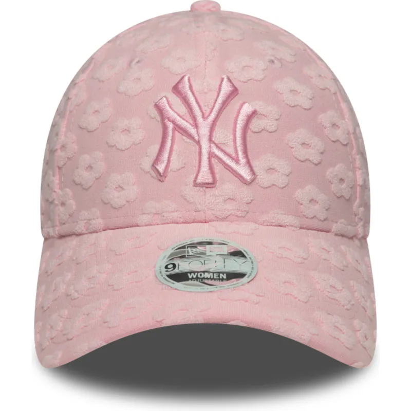 lippikset-kaareva-vaaleanpunainen-saadettava-nauha-9forty-floral-towelling-new-york-yankees-mlb-new-era