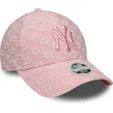 lippikset-kaareva-vaaleanpunainen-saadettava-nauha-9forty-floral-towelling-new-york-yankees-mlb-new-era