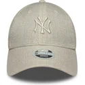 lippikset-kaareva-beige-saadettava-nauha-9forty-woven-new-york-yankees-mlb-new-era
