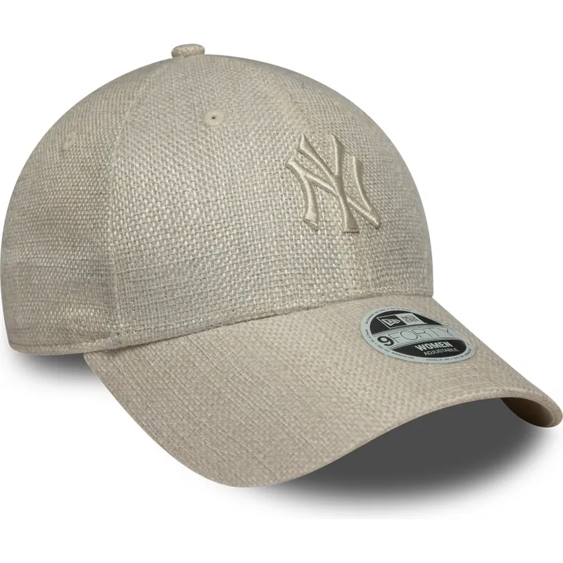 lippikset-kaareva-beige-saadettava-nauha-9forty-woven-new-york-yankees-mlb-new-era