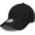 lippikset-kaareva-musta-saadettava-nauha-9twenty-broderie-new-york-yankees-mlb-new-era