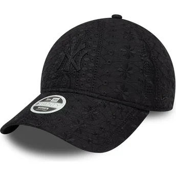 Cap kaareva black adjustable strap 9TWENTY Broderie New York Yankees MLB New Era