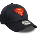 lippikset-kaareva-laivastonsininen-saadettava-nauha-lapsille-9forty-all-over-print-superman-dc-comics-new-era