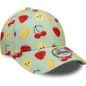 lippikset-kaareva-vihrea-saadettava-nauha-lapsille-9forty-all-over-print-fruit-new-era