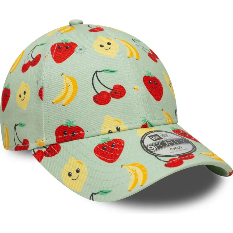lippikset-kaareva-vihrea-saadettava-nauha-lapsille-9forty-all-over-print-fruit-new-era lippikset-kaareva-vihrea-saadettava-nauha-lapsille-9forty-all-over-print-fruit-new-era