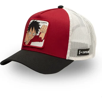 Capslab Monkey D. Luffy OP5 RED One Piece Red, White and Black Trucker Hat