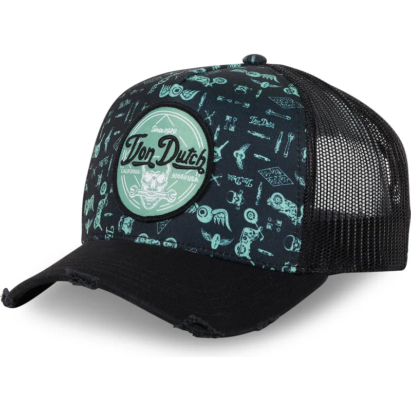 lippikset-kaareva-rekka-sininen-snapback-print04-von-dutch