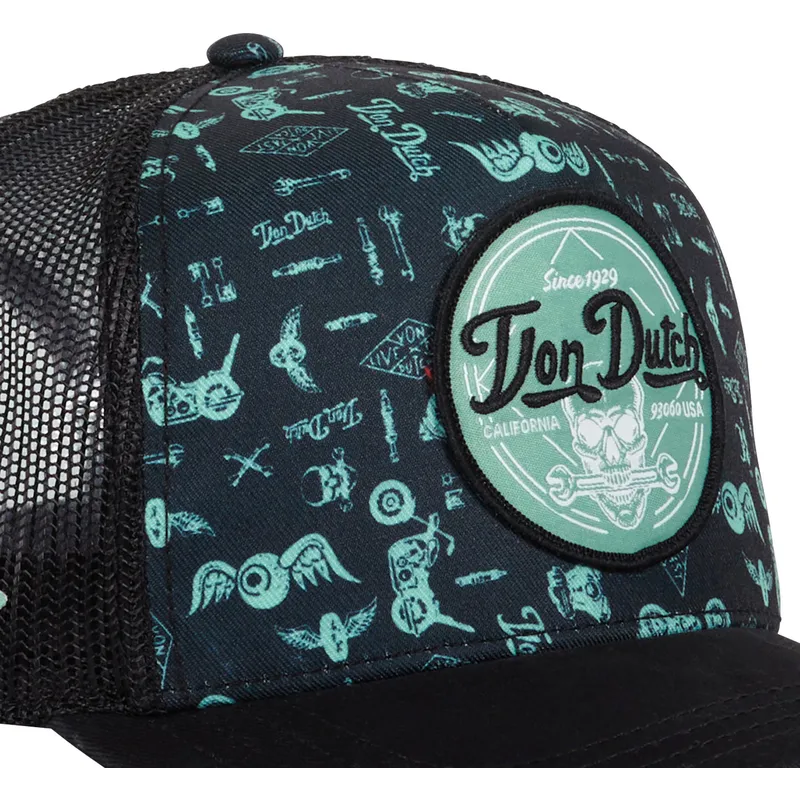lippikset-kaareva-rekka-sininen-snapback-print04-von-dutch
