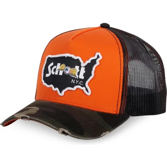 Cap kaareva orange snapback Von Dutch