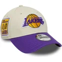 lippikset-kaareva-beige-saadettava-nauha-9forty-contrast-patch-los-angeles-lakers-nba-new-era