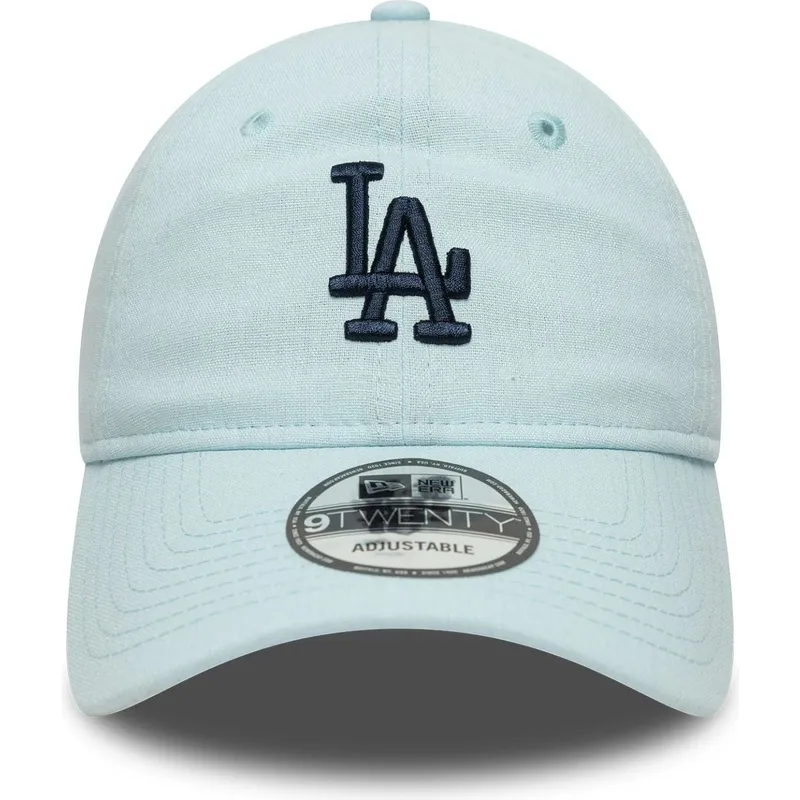 lippikset-kaareva-sininen-saadettava-nauha-9twenty-linen-los-angeles-dodgers-mlb-new-era