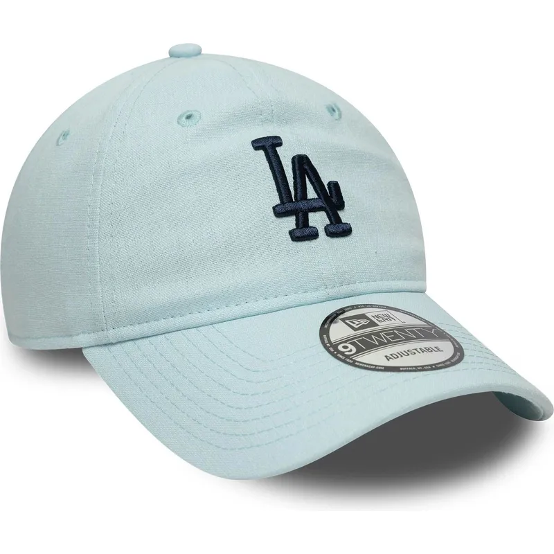lippikset-kaareva-sininen-saadettava-nauha-9twenty-linen-los-angeles-dodgers-mlb-new-era