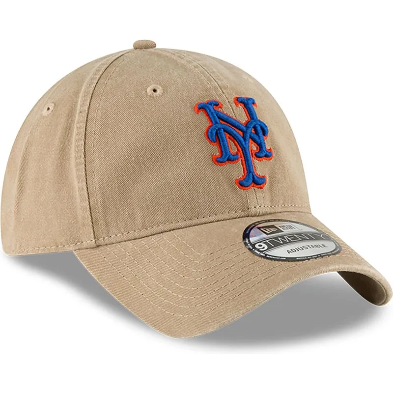 cap-kaareva-beige-adjustable-strap-9twenty-core-classic-new-york-mets-mlb-new-era