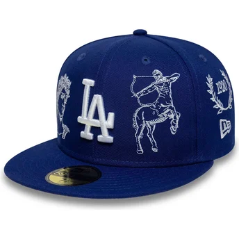 New Era Flat Brim 59FIFTY Mythical Los Angeles Dodgers MLB Blue Fitted Cap