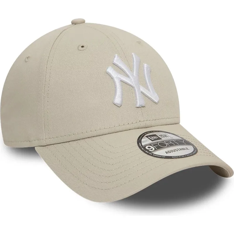 lippikset-kaareva-beige-saadettava-nauha-9forty-league-essential-new-york-yankees-mlb-new-era