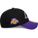 lippikset-kaareva-musta-saadettava-nauha-9forty-side-patch-los-angeles-lakers-nba-new-era