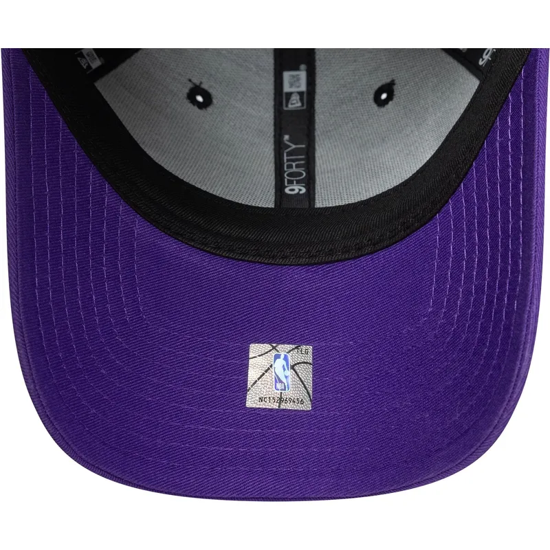 lippikset-kaareva-musta-saadettava-nauha-9forty-side-patch-los-angeles-lakers-nba-new-era