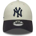 lippikset-kaareva-beige-saadettava-nauha-9forty-side-script-new-york-yankees-mlb-new-era