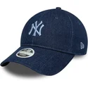 cap-kaareva-navy-blue-adjustable-strap-9twenty-denim-new-york-yankees-mlb-new-era