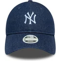 cap-kaareva-navy-blue-adjustable-strap-9twenty-denim-new-york-yankees-mlb-new-era