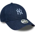 cap-kaareva-navy-blue-adjustable-strap-9twenty-denim-new-york-yankees-mlb-new-era